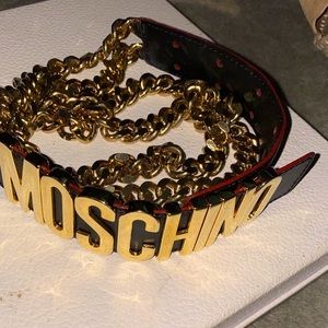 MOSSIMO gold hardware blk leather belt